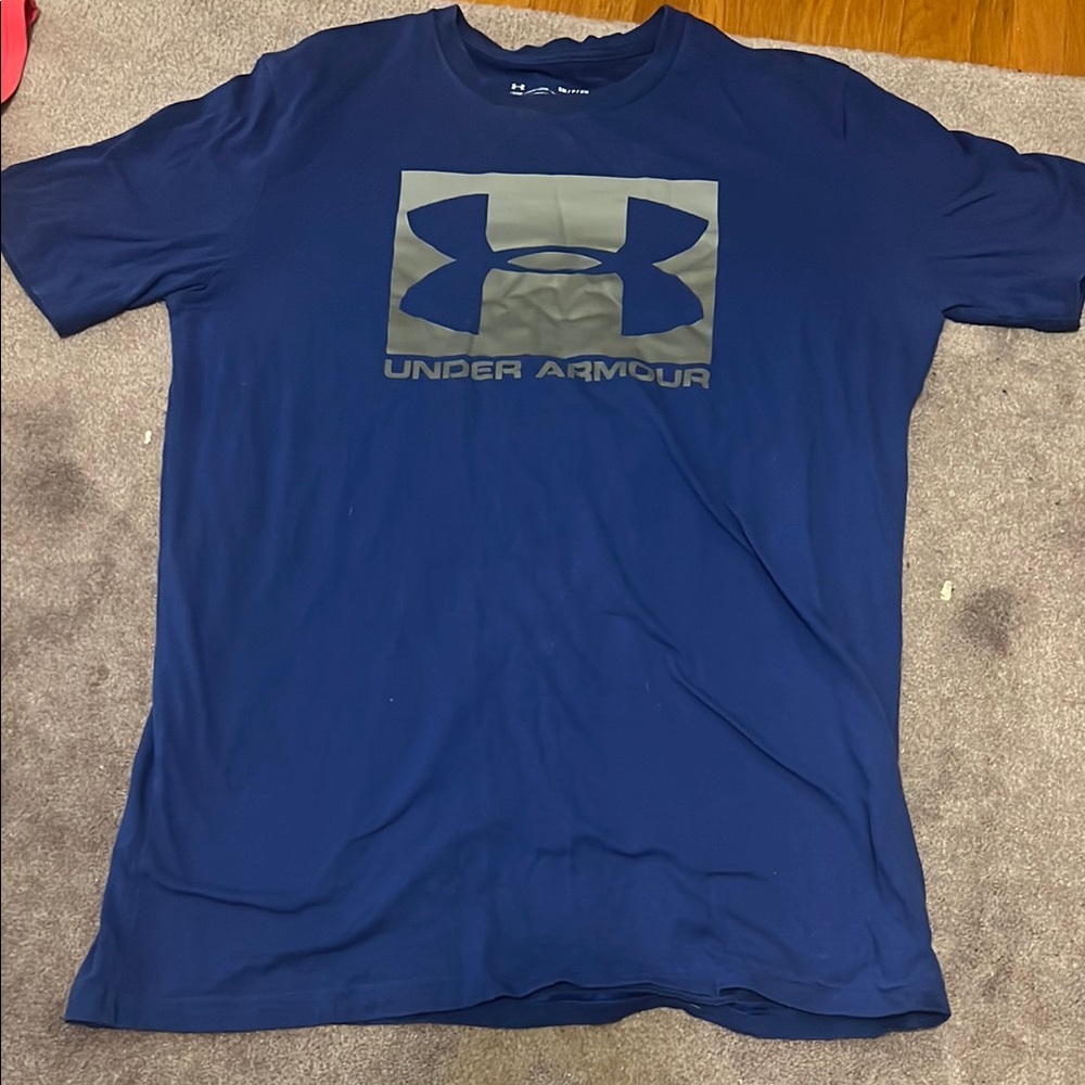 Under Armour Blue and Gray Short Sleeve Tee